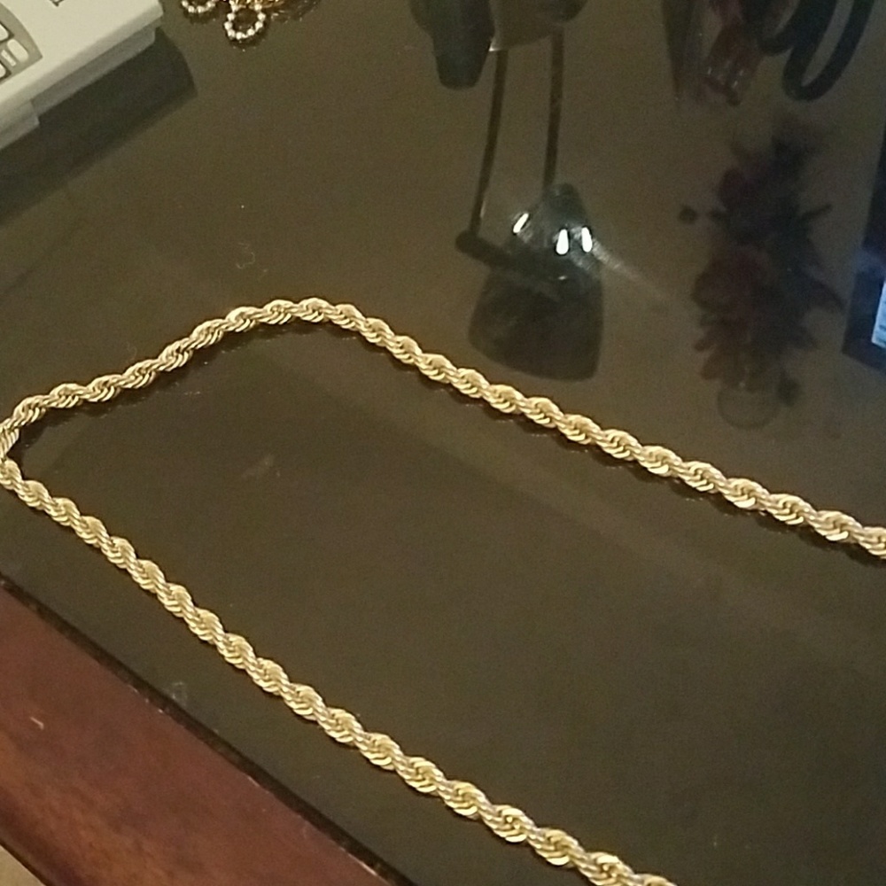 30 inch 14k gold plated necklace